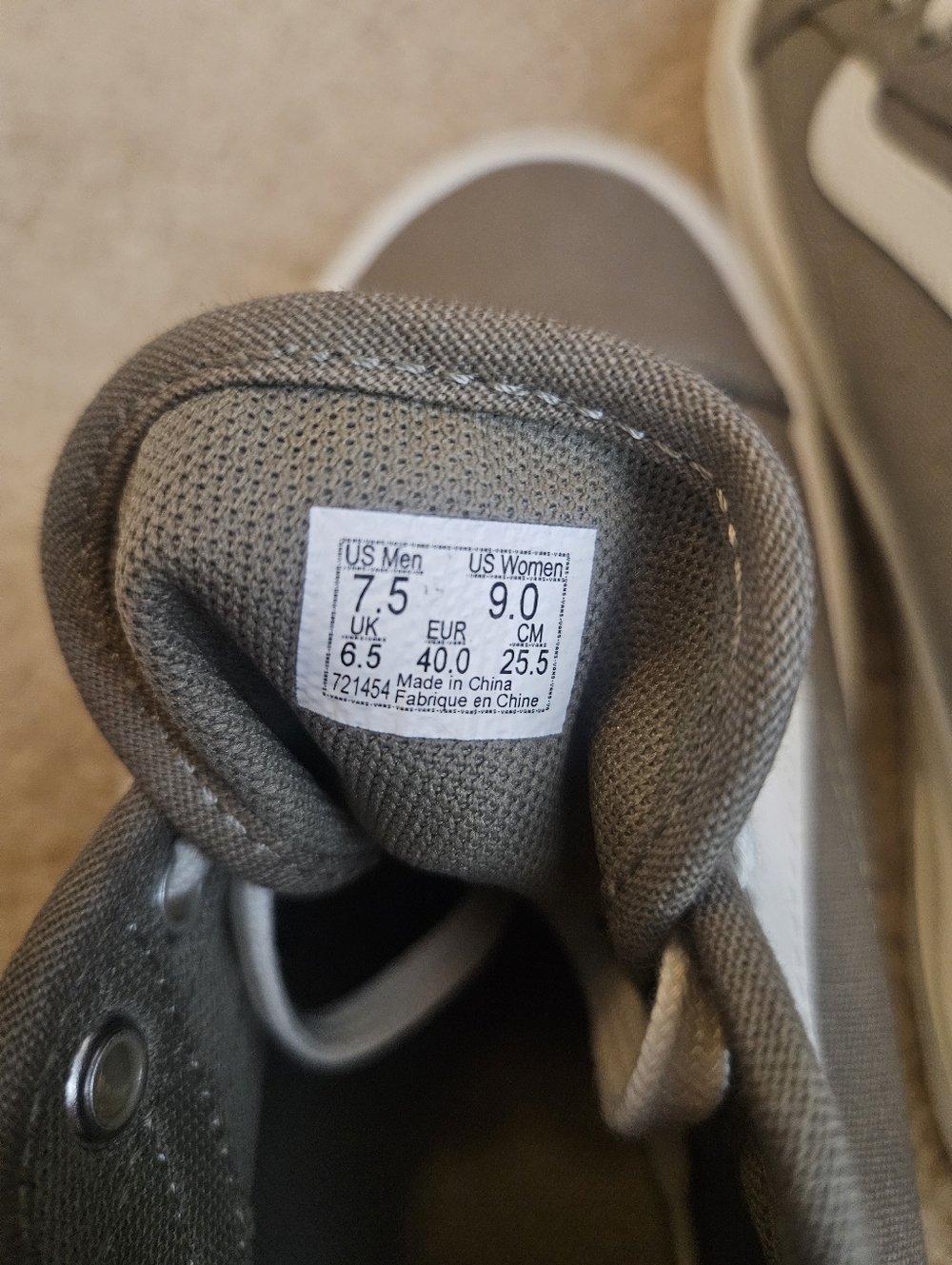 Vans Wafflecup Overland Trek Canvas Sneakers Women's 9 Men's 7.5 Gray/Olive New - Picture 13 of 13
